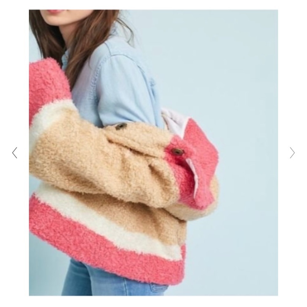 Anthropologie Teddy Sherpa Jacket - Picture 3 of 10